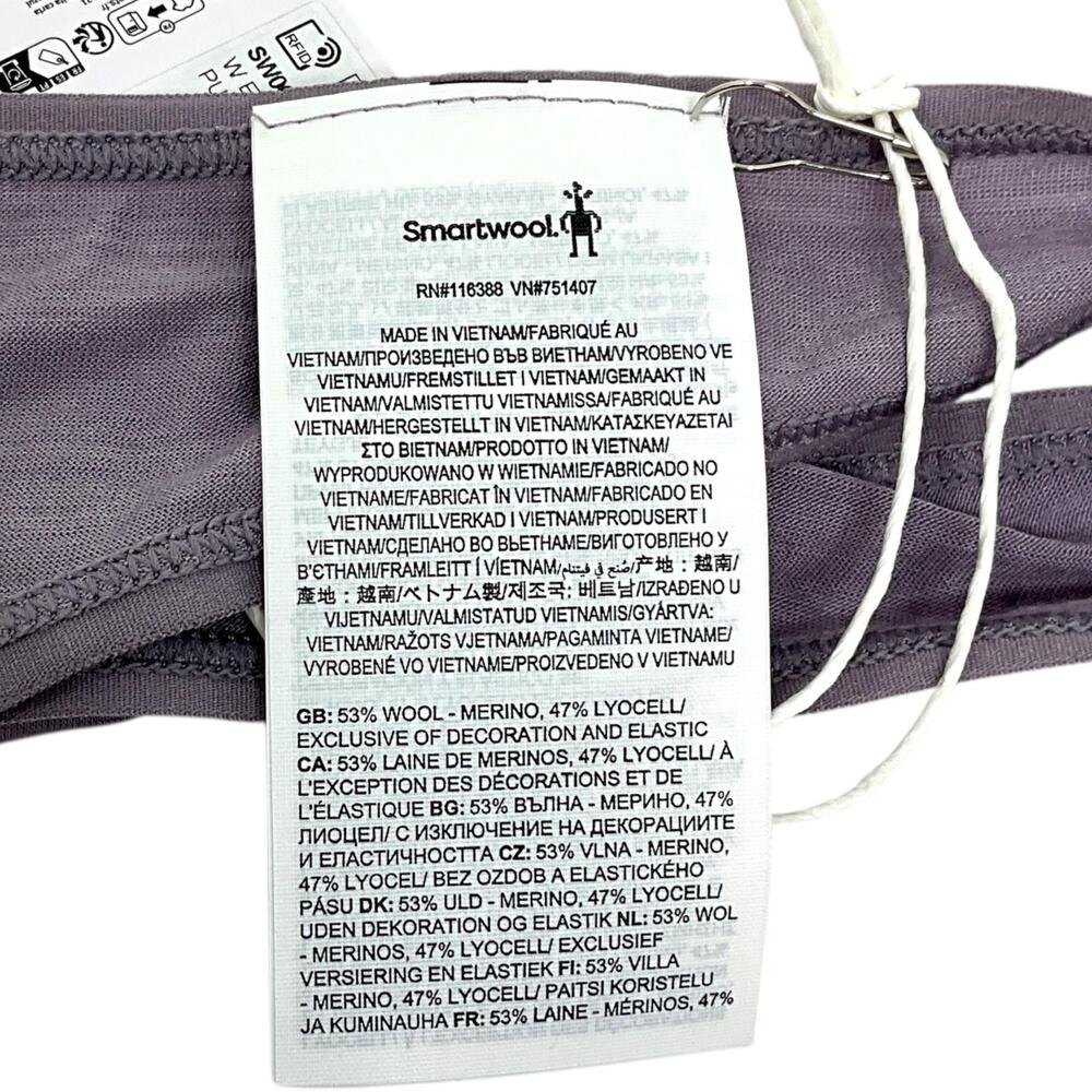 Smartwool Evy Thong Panties Womens Medium Purple Merino Wool Tagless Panty - Picture 5 of 8